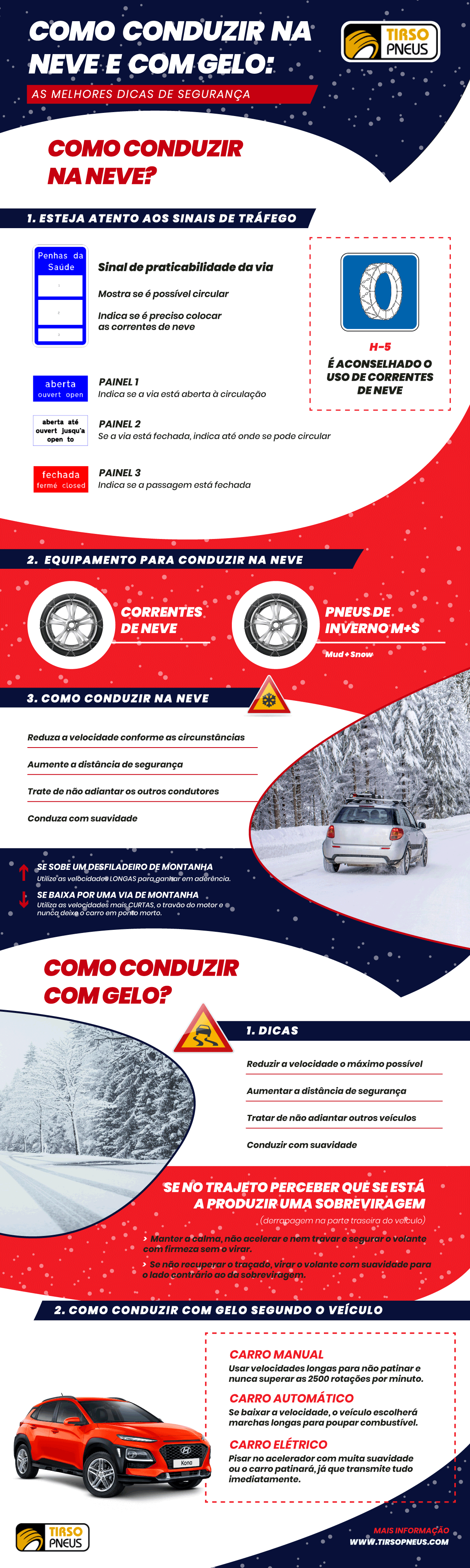 Como conduzir na neve e com gelo